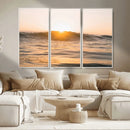 Calm Water Wall Art – Framed Sunset Waves Canvas Artwork, by MyGreatCanvas | Canvas Wall Art Prints | Photo Prints & Wall Decor