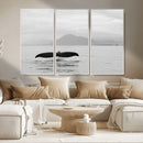 Whale Tail Wall Art – Framed Black White Ocean Canvas by MyGreatCanvas | Canvas Wall Art Prints | Photo Prints & Wall Decor