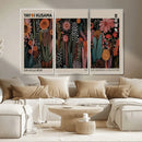 Modern Japanese Wall Art Canvas Print – Framed Abstract