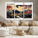 Modern Mount Fuji Wall Art Canvas Print – Framed Abstract