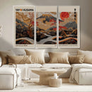 Modern Japanese Wall Art Canvas Print – Framed Abstract
