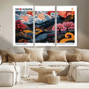Modern Japanese Wall Art Canvas Print – Framed Abstract