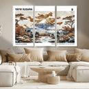 Modern Japanese Wall Art Canvas Print – Framed Abstract
