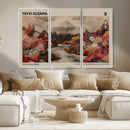 Modern Japanese Wall Art Canvas Print – Framed Abstract