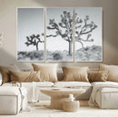 Joshua Trees Wall Art Canvas Print – Framed Black White