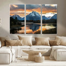 Mountain Sunset Wall Art Canvas Print – Framed Alpine by MyGreatCanvas | Canvas Wall Art Prints | Photo Prints & Wall Decor