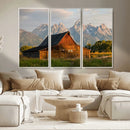 Rustic Barn Wall Art Canvas Print – Framed Grand Teton Park