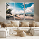 Tropical Beach Wall Art Canvas Print – Framed Ocean Waves