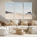 Minimalist Beach Wall Art Canvas Print – Framed Coastal