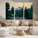 Mountain Wall Art Canvas Print – Framed Forest Serenity