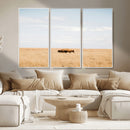 Bison Grassland Wall Art – Framed Minimal Nature Canvas by MyGreatCanvas | Canvas Wall Art Prints | Photo Prints & Wall Decor
