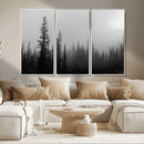 Misty Pines Wall Art Canvas Print – Framed Woodland