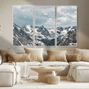 Snowy Peaks Wall Art Canvas Print – Alpine Wilderness