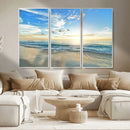 Minimalist Seaside Wall Art Canvas Print – Morning Glow