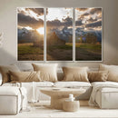 Snowy Peaks Wall Art Canvas Print – Rustic Mountain
