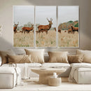 Rustic Deer Wall Art Canvas Print – Autumn Forest Woodland