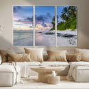 Tropical Beach Wall Art Canvas Print – Framed Sunset Glow by MyGreatCanvas | Canvas Wall Art Prints | Photo Prints & Wall Decor