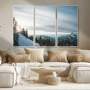 Snowy Mountains Wall Art Canvas Print – Framed Alpine by MyGreatCanvas | Canvas Wall Art Prints | Photo Prints & Wall Decor