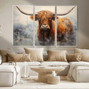 Scottish Highland Wall Art Canvas Print, Framed Longhorn Art by MyGreatCanvas | Canvas Wall Art Prints | Photo Prints & Wall Decor