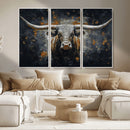 Rustic Longhorn Bull Wall Art Canvas Print – Vintage Western by MyGreatCanvas | Canvas Wall Art Prints | Photo Prints & Wall Decor