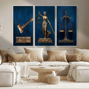 Lady Justice Wall Art Canvas Print – Elegant Gold Legal by MyGreatCanvas | Canvas Wall Art Prints | Photo Prints & Wall Decor