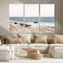 Coastal Ocean View Wall Art Canvas Print – Serene Rocky by MyGreatCanvas | Canvas Wall Art Prints | Photo Prints & Wall Decor