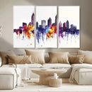 Atlanta Skyline Wall Art Canvas Print – Framed Colorful