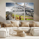 Sakura Cherry Blossom Pathway Canvas Wall Art – Tranquil