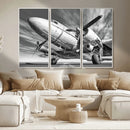 Vintage Airplane on Runway Canvas Print by MyGreatCanvas | Canvas Wall Art Prints | Photo Prints & Wall Decor