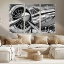 Vintage Antique Airplane Wall Art Canvas Print