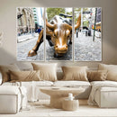 Charging Bull Wall Art Canvas Print