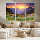 Mountain and Spring Wall Art Canvas Print