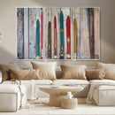 Vintage Wooden Weathered Ski's in Front of an Old Barn Wall by MyGreatCanvas | Canvas Wall Art Prints | Photo Prints & Wall Decor