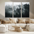 Foggy Forest Wall Art Canvas Print | 3 Panel Large Misty by MyGreatCanvas | Canvas Wall Art Prints | Photo Prints & Wall Decor