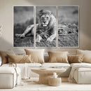 King Forest Lion Wall Art Canvas Print – Framed Majestic by MyGreatCanvas | Canvas Wall Art Prints | Photo Prints & Wall Decor