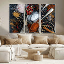 Spices and Seasonings Canvas Wall Art – Colorful Triptych by MyGreatCanvas | Canvas Wall Art Prints | Photo Prints & Wall Decor