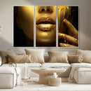 Gold and Women Wall Art Canvas Print by MyGreatCanvas | Canvas Wall Art Prints | Photo Prints & Wall Decor