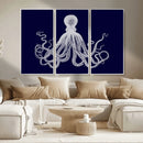 Blue Octopus Wall Art Canvas Print by MyGreatCanvas | Canvas Wall Art Prints | Photo Prints & Wall Decor