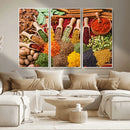 Herbs and Spices Art Canvas Print for Kitchen Kitchen,