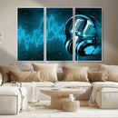 Music and Microphone Wall Art Canvas Print by MyGreatCanvas | Canvas Wall Art Prints | Photo Prints & Wall Decor