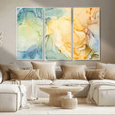 Green and Yellow Marble Fluid Effect Wall Art, Green and