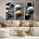 Wall Art Pool Table and Balls Canvas Print by MyGreatCanvas | Canvas Wall Art Prints | Photo Prints & Wall Decor
