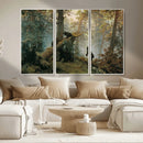Grizzly Bear Cubs Wall Art Canvas Print
