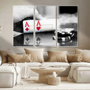Aces Poker Art Poker Game Wall Art Canvas Print