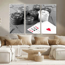 Poker Game Cards Wall Art Canvas, Multi Panel Wall Art by MyGreatCanvas | Canvas Wall Art Prints | Photo Prints & Wall Decor