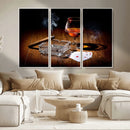 Whiskey Cigar Wall Art Canvas Print Kitchen Wall