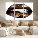 Close Up Lips Wall Art Canvas Print