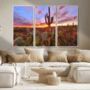 Arizona Desert Sunset Wall Art Canvas Print