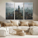 Disney Castle Wall Art Canvas Print, Living Kids Home Room