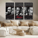 Thinker Quintet Canvas Wall Art – Martin, Obama, Malcolm X,
